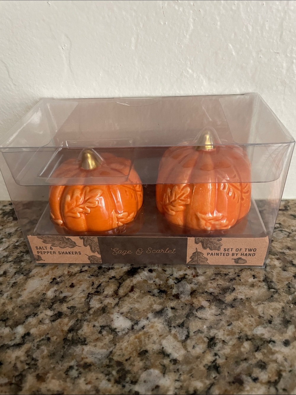 Orange Pumpkin Salt & Pepper Shaker Set